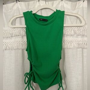 Zara green top